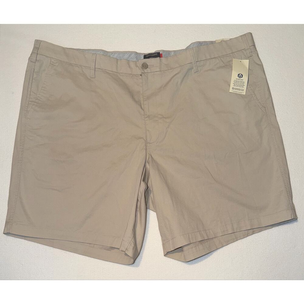 Docker men’s new Khaki with flexible waistband shorts - Picture 12 of 14